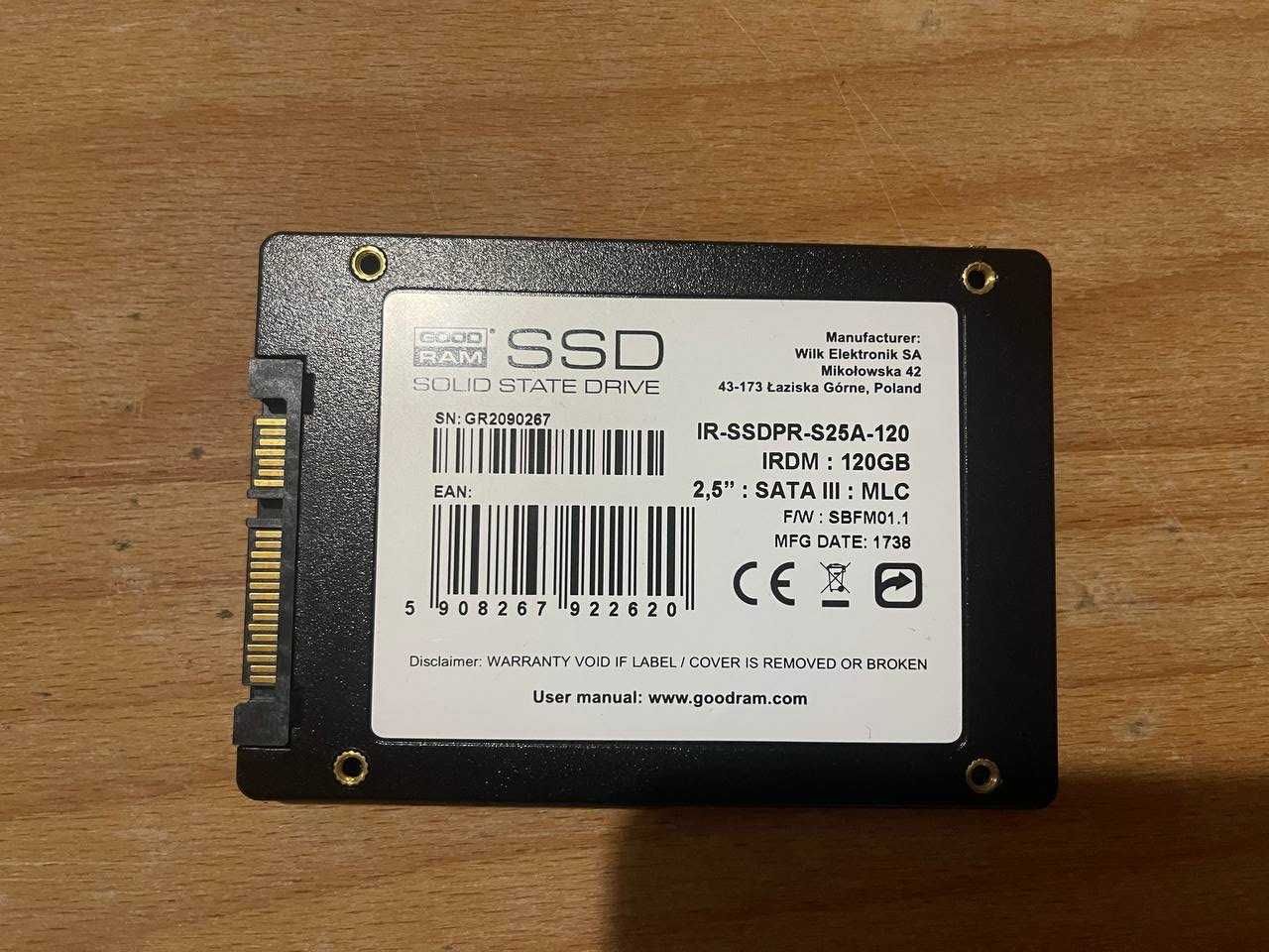 Продам SSD GoodRam IR-SSDPR-S25A-120 SATA III : MLC 120 ГБ