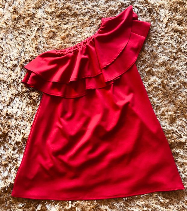 Vestido vermelho uma alça