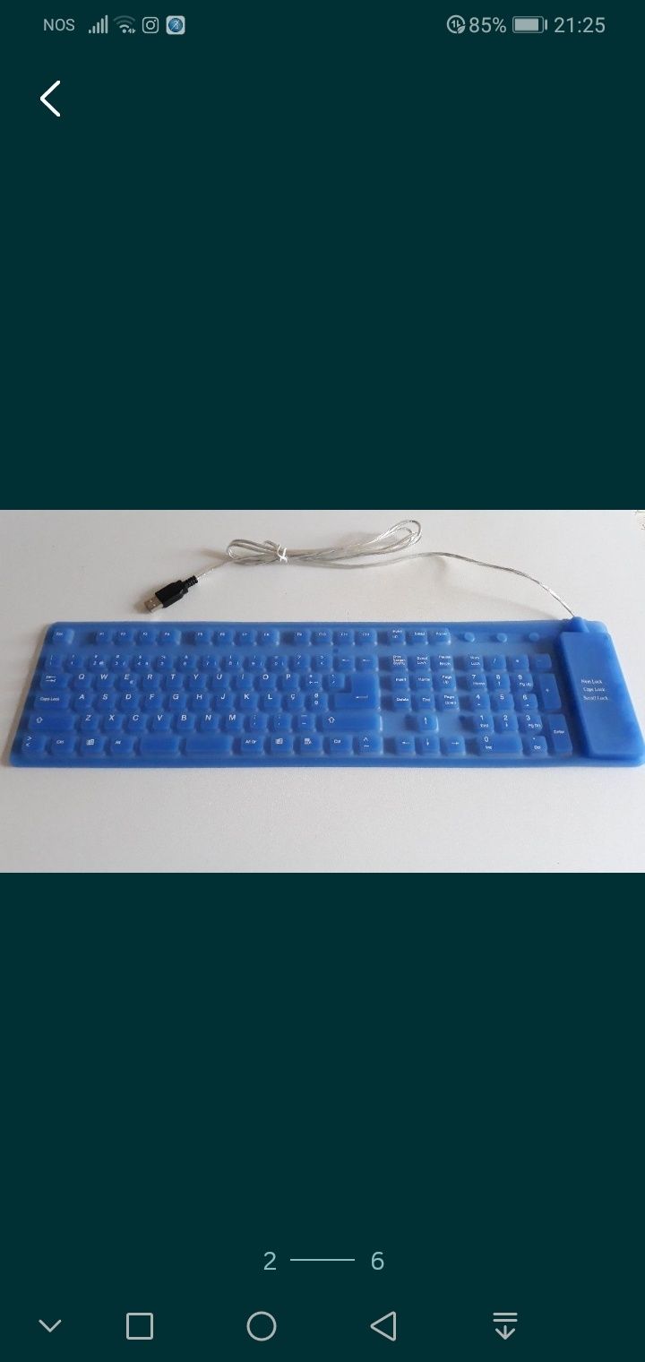 Teclado flexivel.