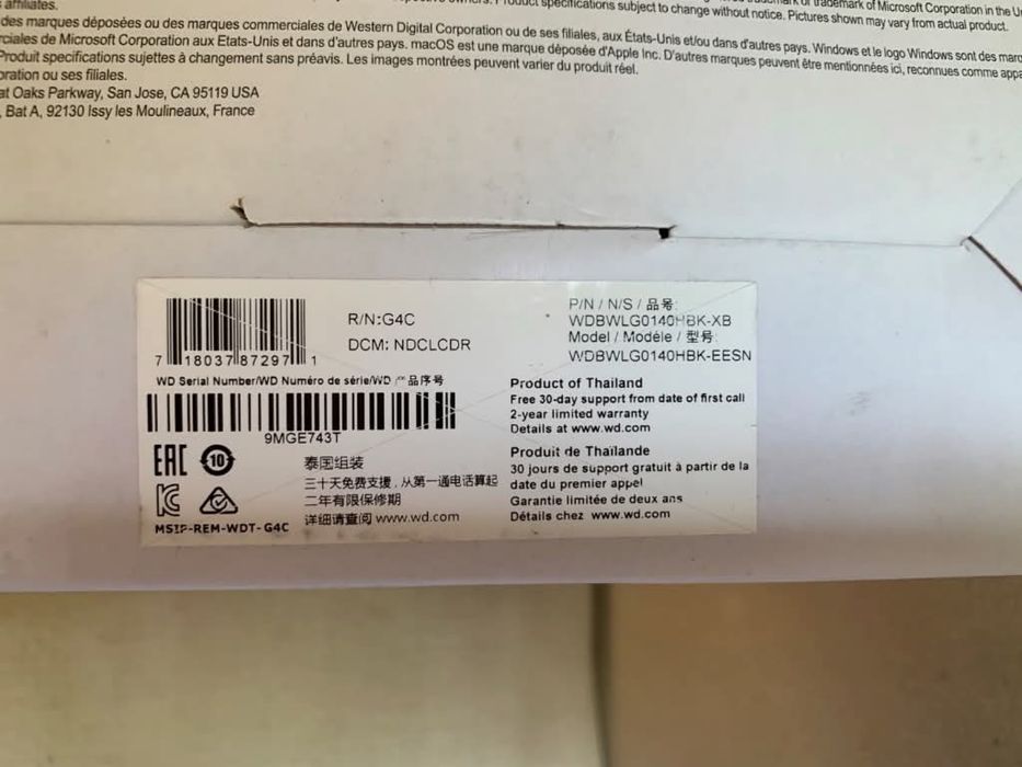 Dysk zewnętrzny Western Digital WD Elements 14TB