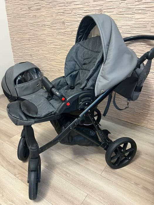 Детская коляска 2 в 1 Bair серая