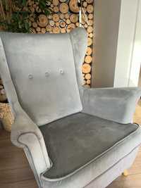 Homla # Fotel Fossby # welurowy jasnoszary 81x85x101 cm# jak z IKEA