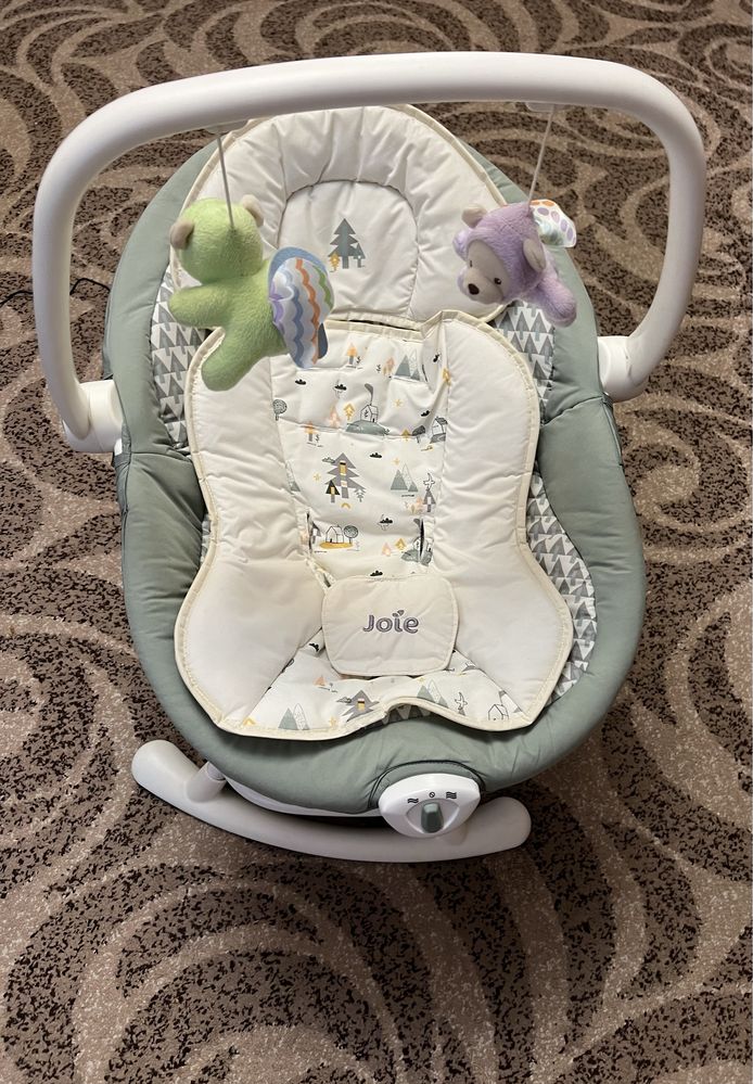 Кресло-качалка Joie Sansa 2in1 для малышей новорожденных качелька