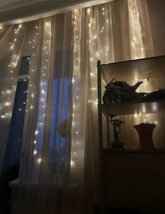 Світлодіодна гірлянда штора, 3м×2м теплий білий колір.