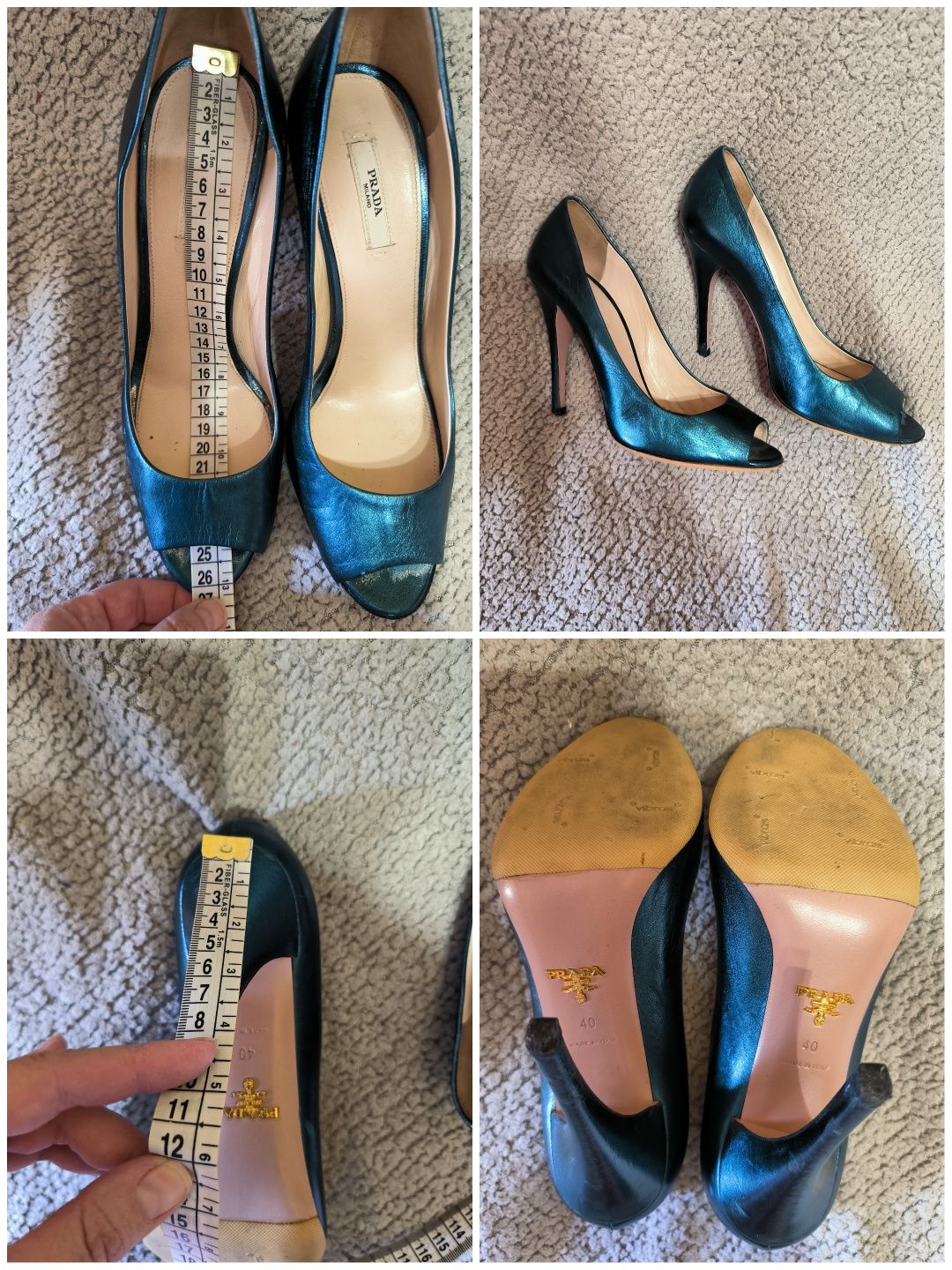 Jimmy Choo, Prada ,40 размер 26,5 см туфли, босоножки