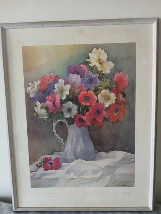 Duży obraz w ramie.