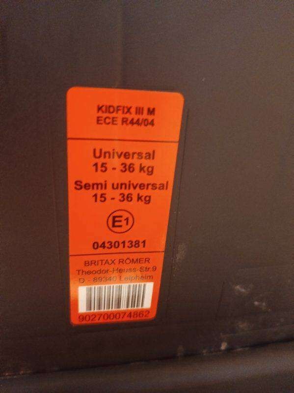 Fotelik Samochodowy ROMER KIDFIX III M 15-36 KG