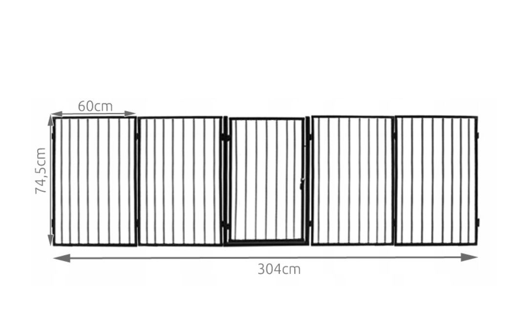 Barierka zabezpieczająca przykręcana metal Kaminer 304 x 74,5 cm