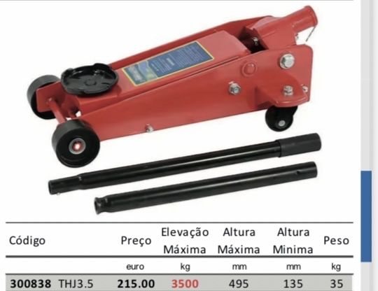 Macaco de rodas 3500kg