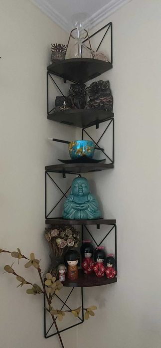 Loftowa narożna kwietnik dekoracja ścienna półka 5 poziomów