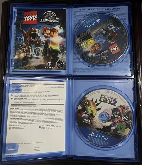 Jogos de Ps4, Lego Jurassic World e PlantsVSZombies
