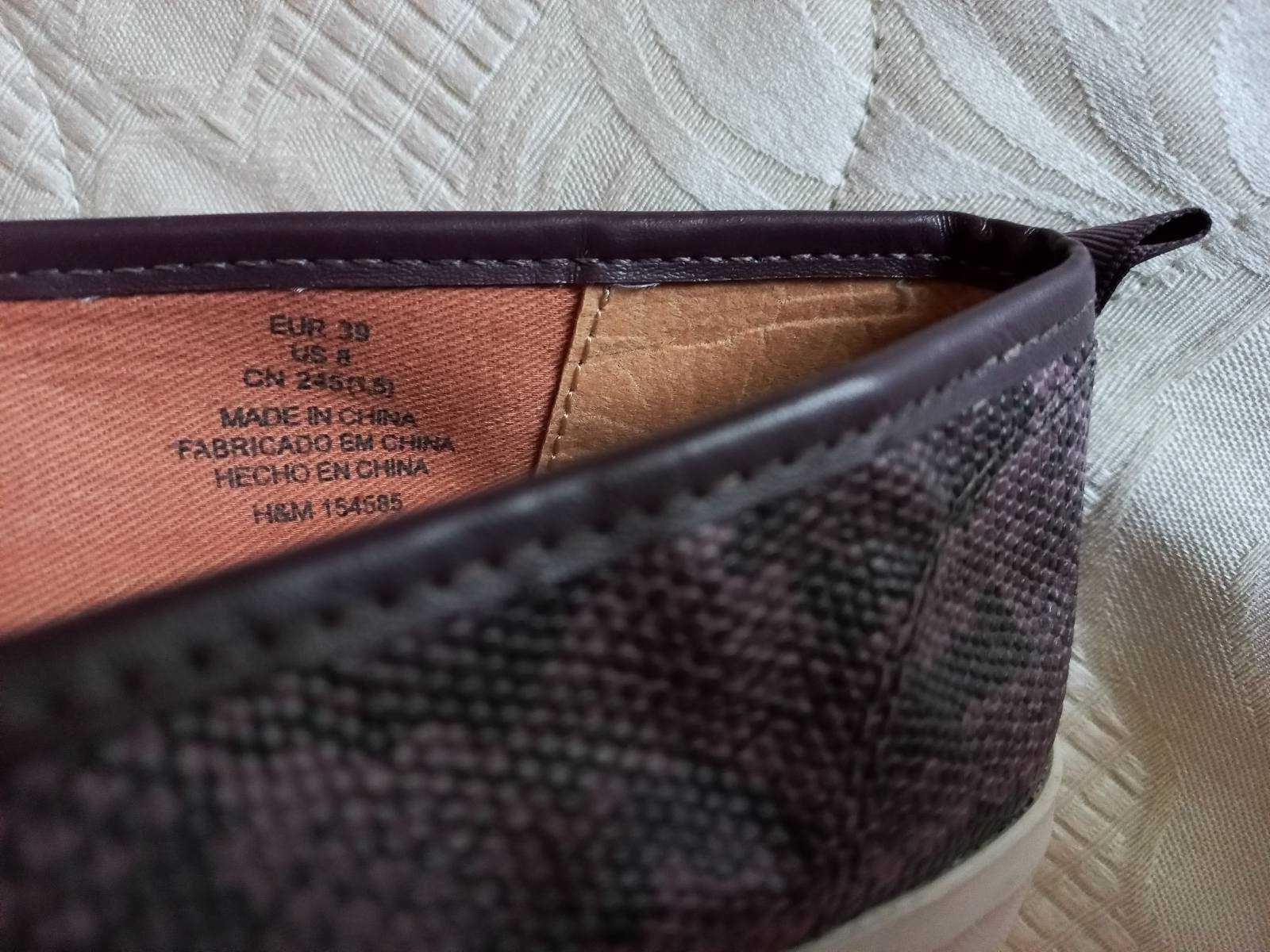 Мокасины Слипоны Балетки Тапки H&M р. 39
