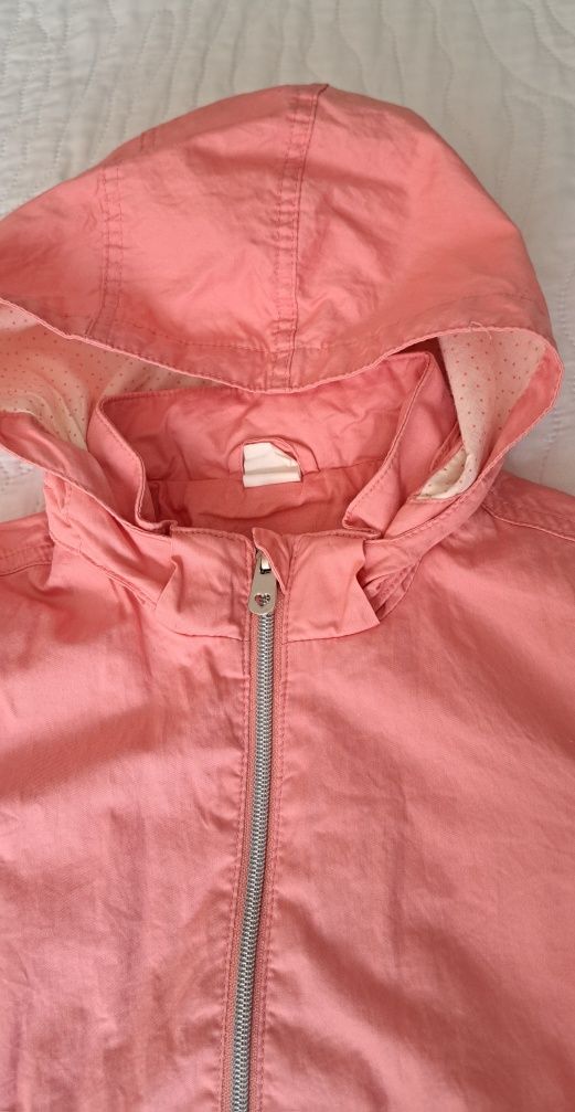 H&M 104 parka bawełniana wiosenna śliczna kaptur dla dziewczynki