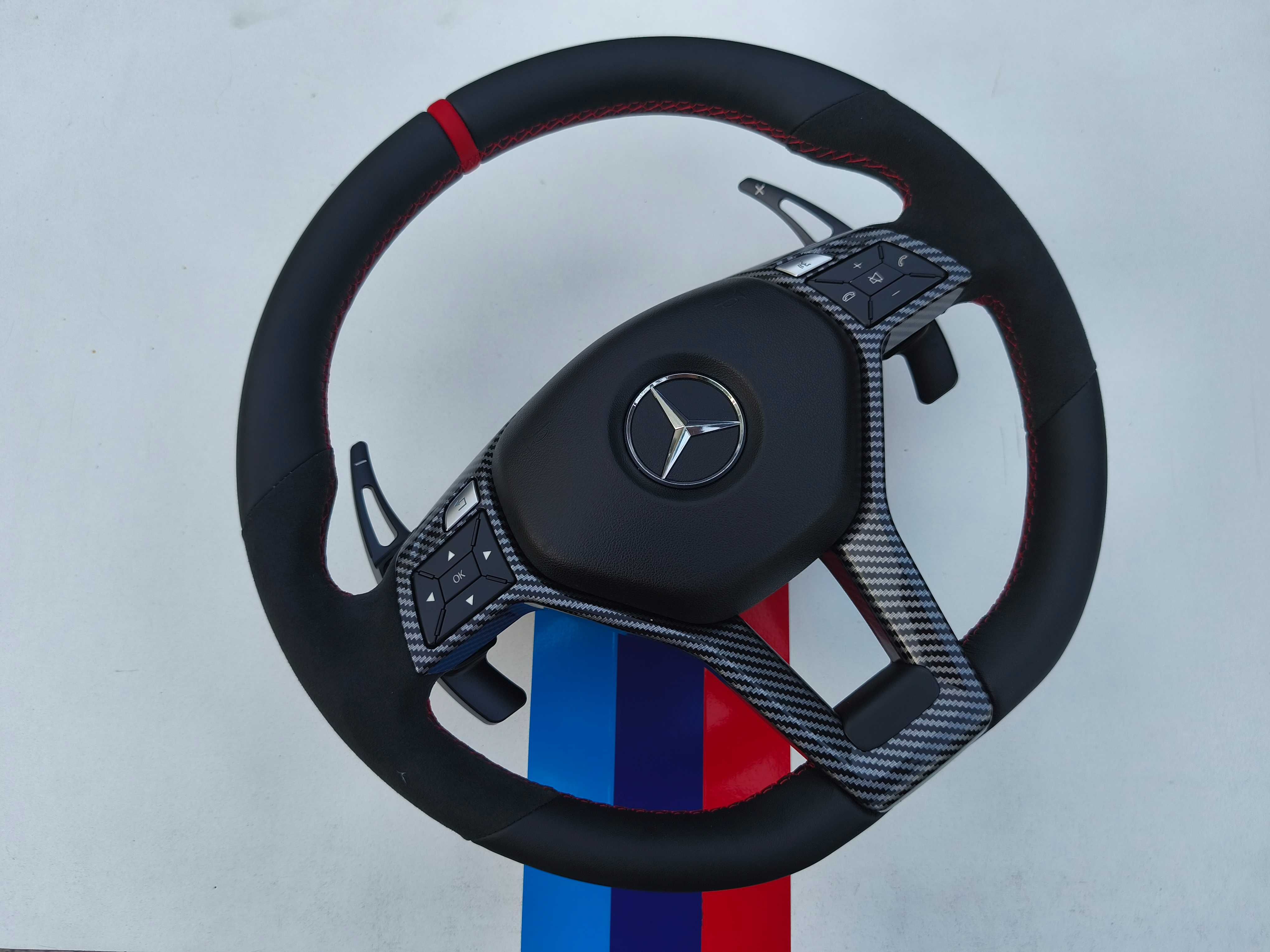 Volante "NOVO" MERCEDES completo com airbag e patilhas aceito retoma