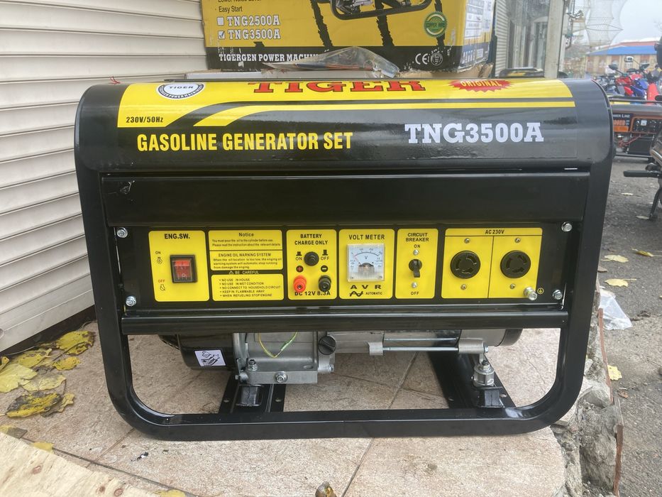 Генератор 3квт газ/бензин Tiger TNG3500a Медная обмотка РАСПРОДАЖА