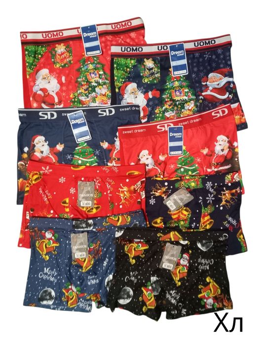Труси чоловічи новорічні  боксери, Трусы мужские новогодние боксеры