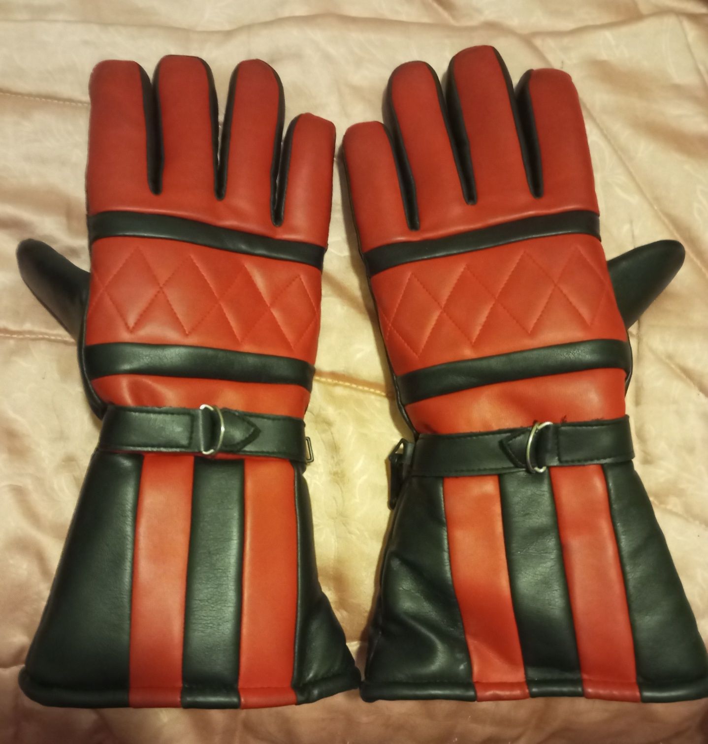 Luvas de motas, forradas a pele