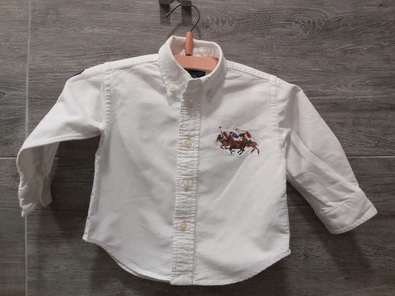 Ralph lauren śliczna koszula białą 12m