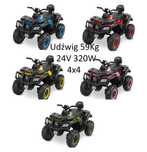 Udźwig 59kg 24V 320W 4x4 Auto Quad akumulator  Pojazd RUSH Autko