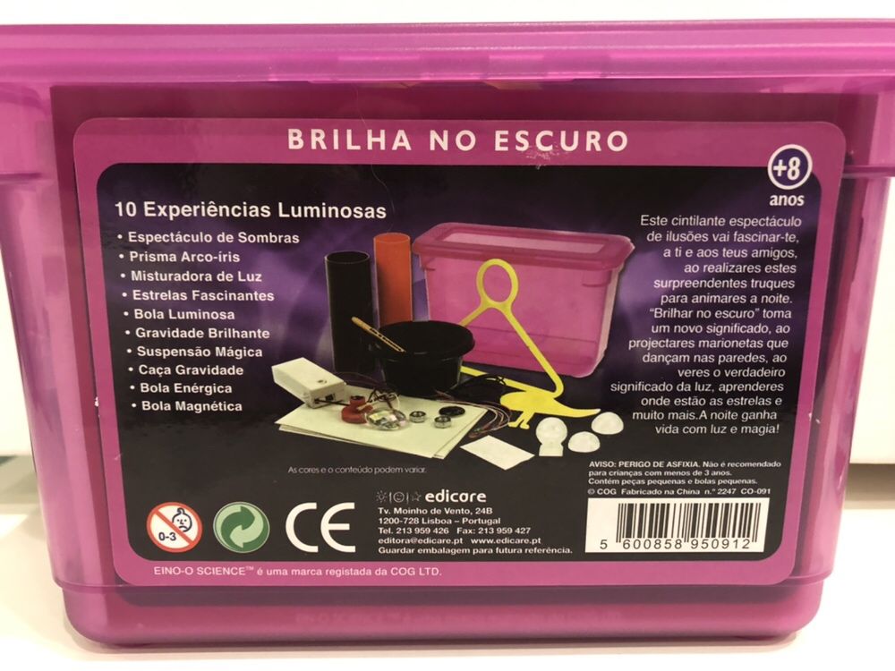 Kit Edicare Brilha no Escuro (Ciência em casa) NOVO