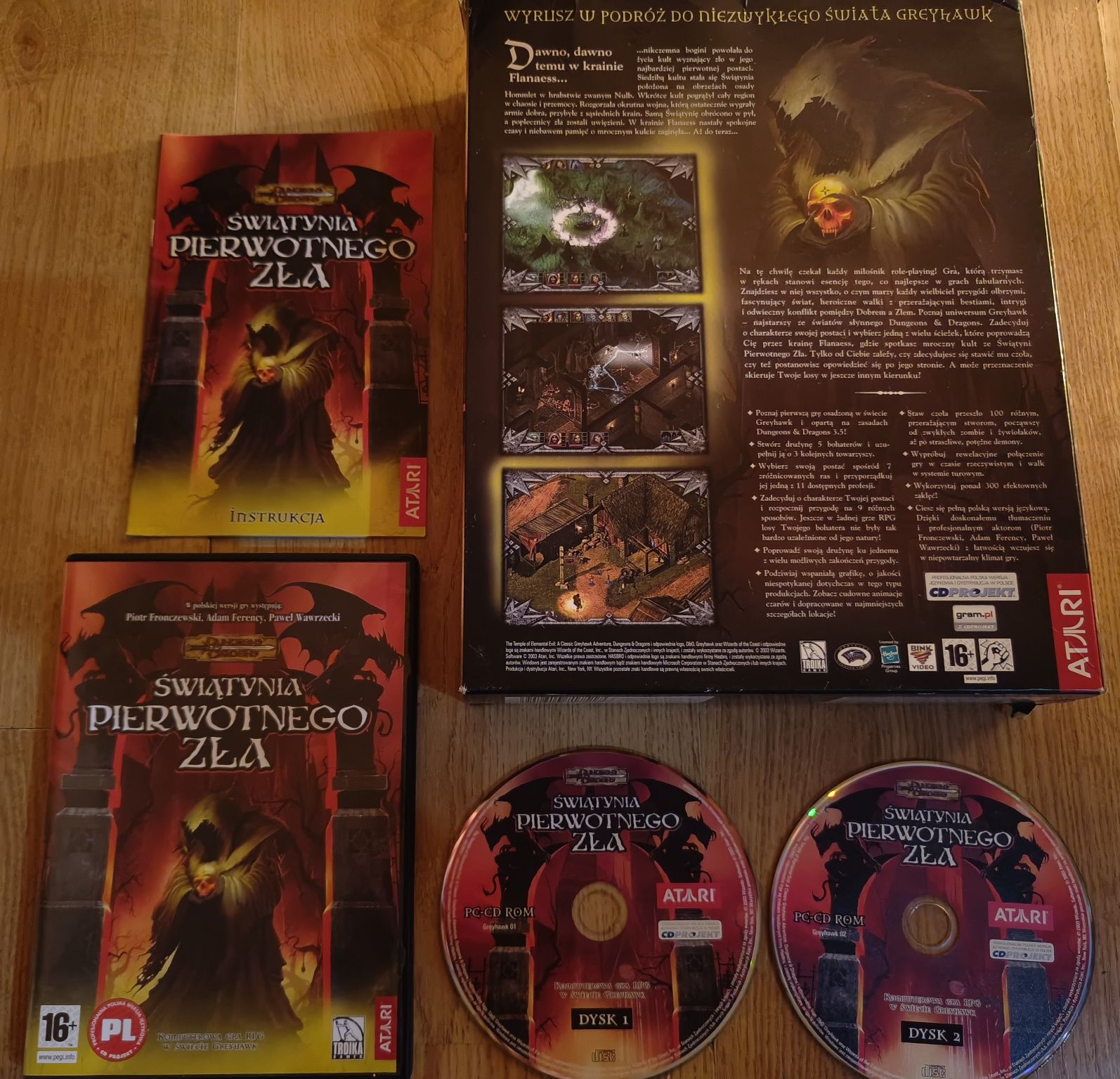 Gra PC CD Świątynia Pierwotnego Zła Atari Big Box Gra Na Komputer