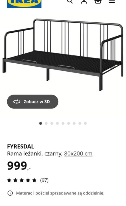 Łóżko rozkładane 80x200cm/160x200cm