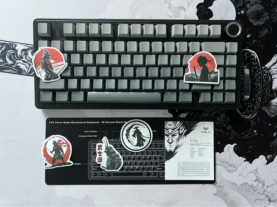 AULA F75 PRO- НОВА бездротова клавіатура +наклейки
