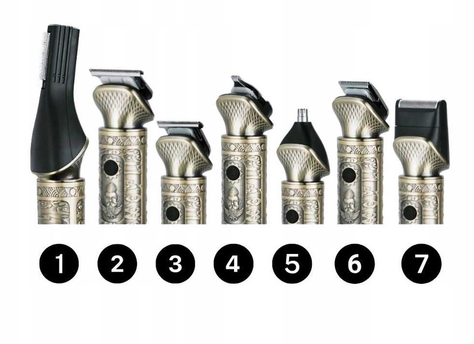 MASZYNKA Do Strzyżenia Włosów Brody Ciała 7w1 Trymer Golarka WYPRZEDAŻ