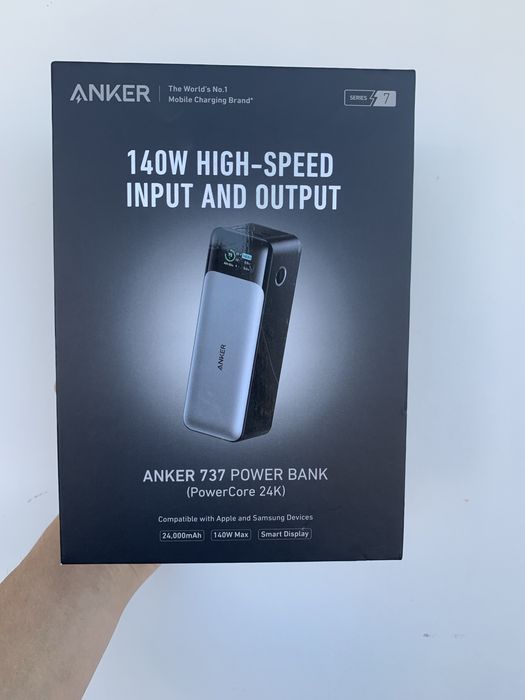 Anker 737 Power Bank (PowerCore 24K) 24000mAh 140W (A1289011) Black