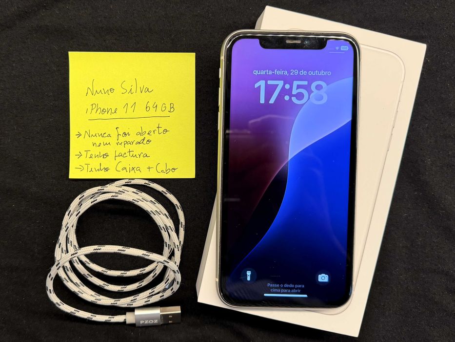 Apple iPhone 11 64GB (75%) com Caixa + Cabo