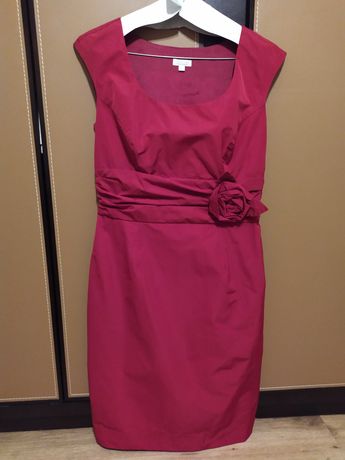 Solar czerwona sukienka z bolerkiem r.38