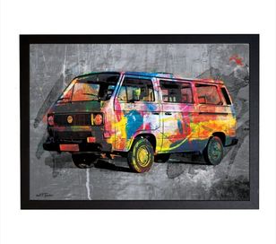 Plakat, autorska grafika, Volkswagen T3