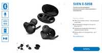 Навушники вкладиші бездротові TWS Sven E-505B