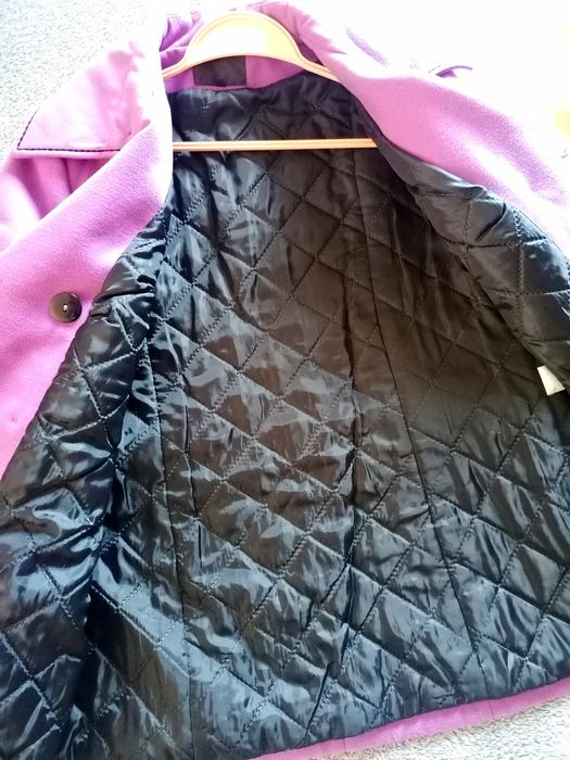 Płaszcz damski krótki liliowy