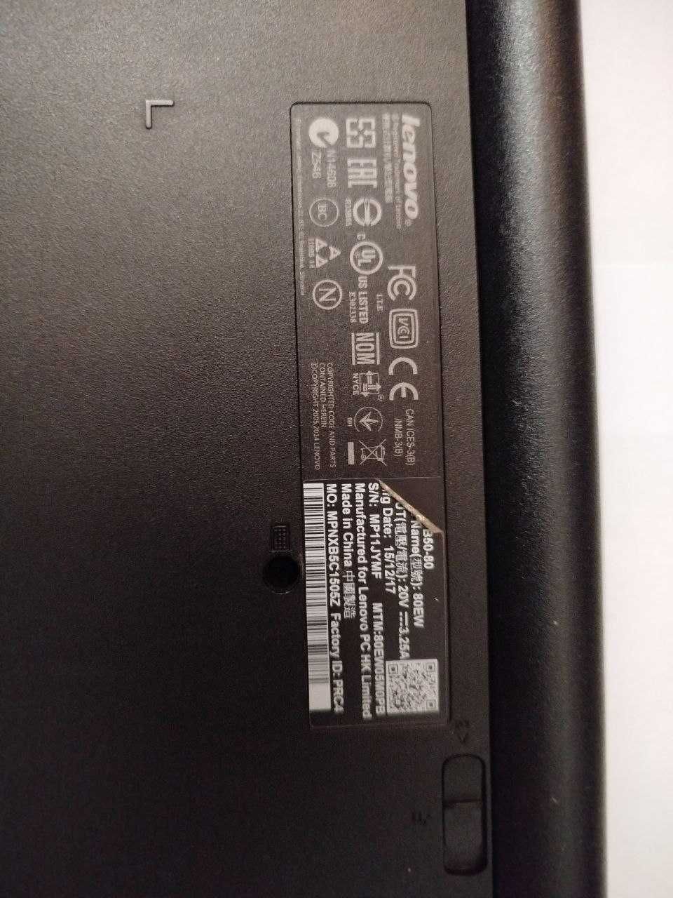 Ноутбук lenovo B50-80 (80EW). 16gb RAM / 256gb SSD.