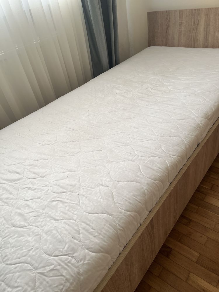 Lozko pojedyncze 90x200 mlodziezowe dzieciece z materacem kokos