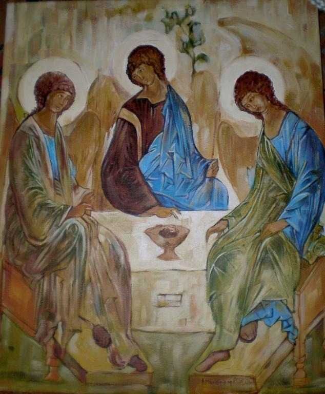 Interpretacja obrazu Rublowa "Eucharystia-ustanowienie".
