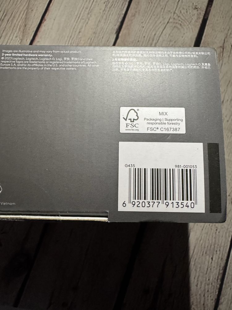 НОВІ Оригінальні  Logitech G435 Black LIGHTSPEED Ігрові навушники