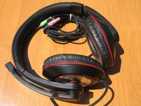 słuchawki gamingowe z mikrofonem długi kabel w plecionce