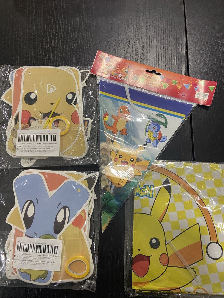 Items festa aniversario Pikachu