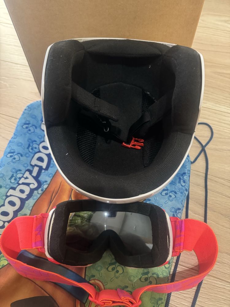 Kask google worek  nariarskie snowboardowe dziecięce Tecno Pro 4F