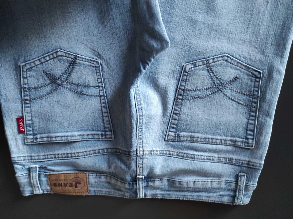 Spodnie jeansowe Capri z paskiem, rozmiar 31