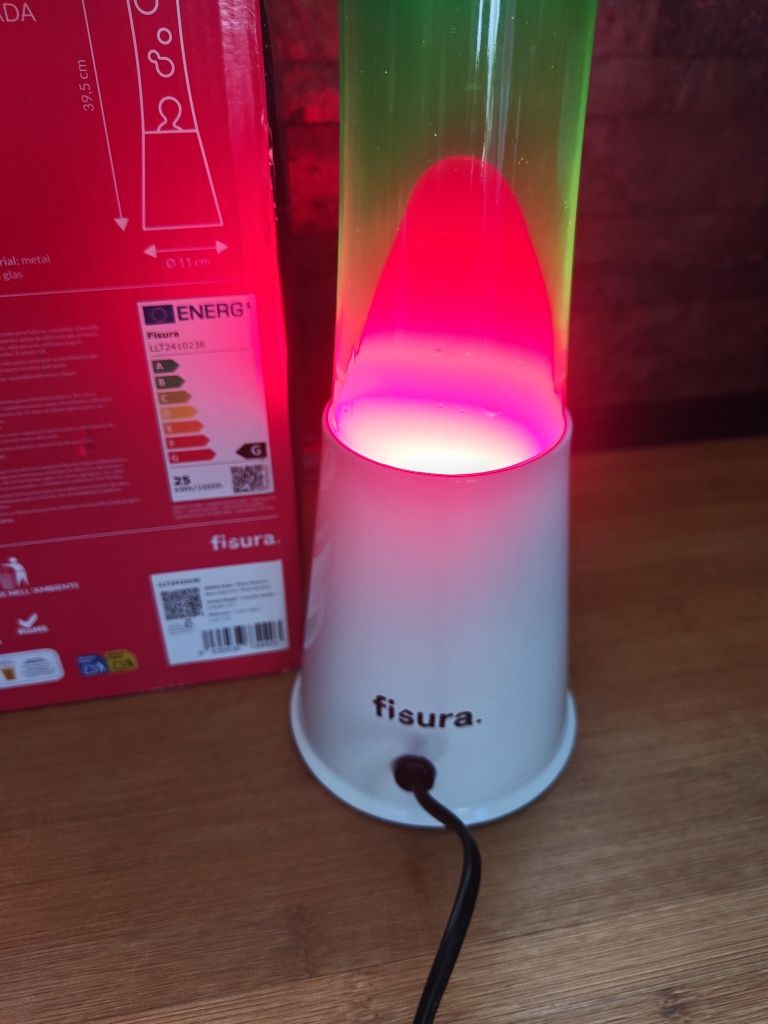 Lampa typu lawa biała