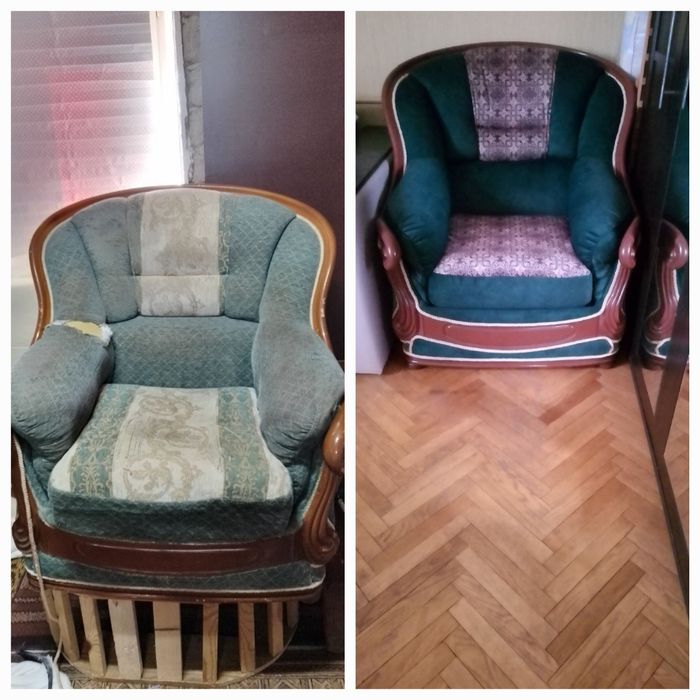 Перетяжка, ремонт, реставрація меблів.