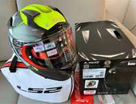 Capacete LS2 Challenger Titânio Fluo.Carbon/Kev.NOVO 45% Descon.M-L-XL