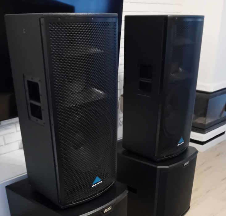 ALTO MS 153A - ZADBANE, trójdrożne KOLUMNY AKTYWNE + pokrowce