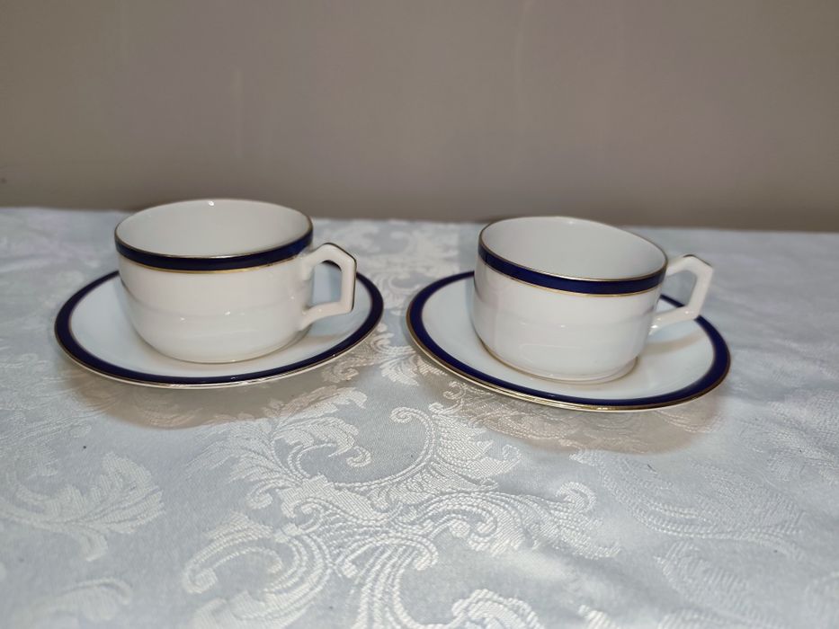 ELEGANCKI ZESTAW PORCELANY Seltmann Weiden 2 Filiżanki + Spodki