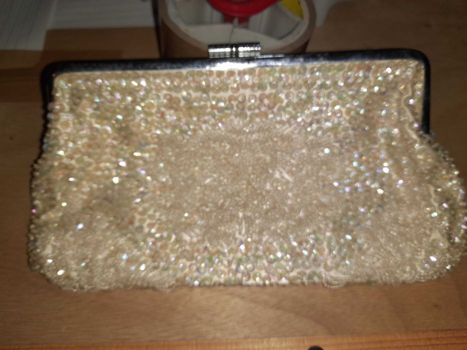 Pochete de cerimonia  brilhante , lantejoilas. Peça Vintage.  sec. XX