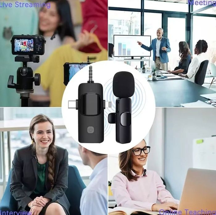 Microfone de lapela sem fios (IOS)