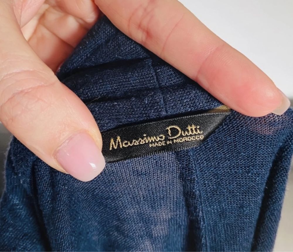 Massimo Dutti bluzka 100% len lniana bluzka r. M